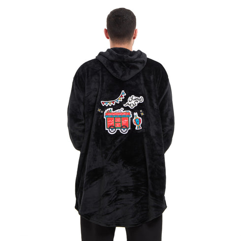 Snuggs Blanket Hoodie Black عربية فول